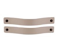 Brute Strength - Poignées en cuir pour meubles - Gris clair - 2 pcs - 20 x 2,5 cm - Poignée de meuble, Poignée de porte pour cuisine, salle de bain, armoires, commode, bois