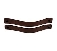 Brute Strength - Poignées en cuir pour meubles - Marron - 2 pcs - 20 x 2,5 cm - Poignée de meuble, Poignée de porte pour cuisine, salle de bain, armoires, commode, bois