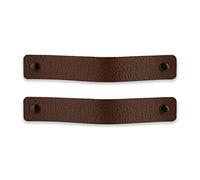 Brute Strength - Poignées en cuir pour meubles - Marron - 2 pcs - 20 x 2,5 cm - Poignée de meuble, Poignée de porte pour cuisine, salle de bain, armoires, commode, bois