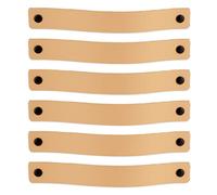 Brute Strength - Poignées en cuir pour meubles - Naturel - 12 pcs - 20 x 2,5 cm - Poignée de meuble, Poignée de porte pour cuisine, salle de bain, armoires, commode, bois