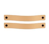 Brute Strength - Poignées en cuir pour meubles - Naturel - 2 pcs - 20 x 2,5 cm - Poignée de meuble, Poignée de porte pour cuisine, salle de bain, armoires, commode, bois