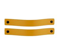 Brute Strength - Poignées en cuir pour meubles - Ocre jaune - 2 pcs - 20 x 2,5 cm - Poignée de meuble, Poignée de porte pour cuisine, salle de bain, armoires, commode, bois