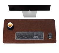 Brute Strength - Sous-main - 80cm x 40cm - Cognac - Coins arrondis - Sous-main en cuir PU de haute qualité - Tapis imperméable pour ordinateur portable, bureau et maison