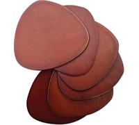 Brute Strength - sous-Verres en Cuir Pleine Fleur - Cognac - Semi-Rond - 10 pcs - sous-Verre Ovale pour Verre - sous-Verres pour Boissons - Comprend Un Support