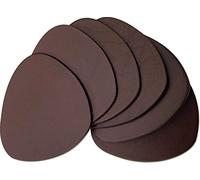 Brute Strength - sous-Verres en Cuir Pleine Fleur - Marron - Semi-Rond - 10 pcs - sous-Verre Ovale pour Verre - sous-Verres pour Boissons - Comprend Un Support
