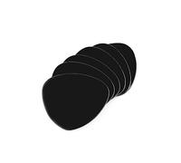 Brute Strength - sous-Verres en Cuir Pleine Fleur - Noir - Semi-Rond - 6 pcs - sous-Verre Ovale pour Verre - sous-Verres pour Boissons - Comprend Un Support