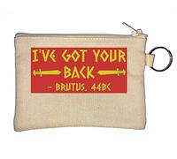 Brutus 44BC Porte-monnaie humoristique avec inscription I've Got Your Back Beige