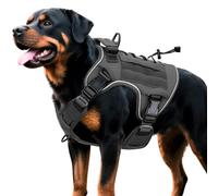 Bruvoalon Harnais tactique haute résistance pour chiens de grande taille - Gilet réfléchissant réglable anti-traction MOLLE - Contrôle de qualité militaire K9 - Pour entraînement en extérieur