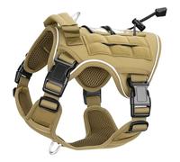 Bruvoalon Harnais tactique résistant pour grands chiens, gilet réfléchissant réglable sans traction avec système MOLLE, contrôle de qualité militaire K9 pour entraînement en extérieur, etc