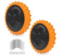 bruwaa Roues Pour Worx Landroid-Lestées tout-terrain, avec pointes en acier inoxydable, compatibles pour robots tondeuses WR141E / WR142E / WR143E / WR165E / WR167E