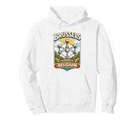 Bruxelles Belgique Atomium Vintage Travel Graphic Sweat à Capuche