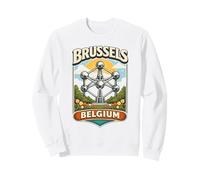 Bruxelles Belgique Atomium Vintage Travel Graphic Sweatshirt