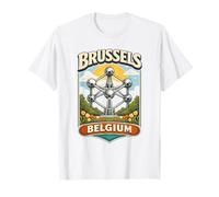 Bruxelles Belgique Atomium Vintage Travel Graphic T-Shirt