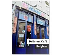 Bruxelles, Belgique : Delirium Café Entrée avec éléphant rose Un panneau pour la grotte de bière, Delirium Café détient le record du monde de la plupart des bières offertes avec 2004, aimant de