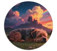 Bruxelles Griffon 1000 Pièces Puzzle Animal de Compagnie Chien Puzzle Circulaire pour Adultes Et Enfants Classiques l'art De La Décoration Moderne Qualité Supérieure 1000pcs (67.5x67.5cm)