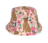 Bruxelles Griffon Chien Floral Unisexe Seau Chapeau été Voyage Plage Soleil Chapeau Large Bord pêcheur Casquette