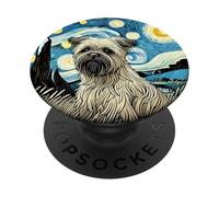 Bruxelles Griffon Dog Dad Mom - Van Gogh Starry Night Style PopSockets PopGrip Adhésif