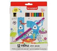 Bruynzeel crayons de couleur Triple 12 pièces Multicolore G