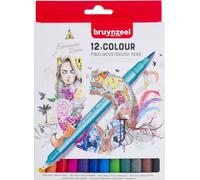 bruynzeel Creatives Peintre double fibre Brush Pen étui de 12 pièces
