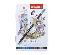 Bruynzeel Expression Farbstifte 12-teiliges Set in Dose, metallic, 8712079468422, metallisch