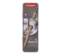 Bruynzeel Boîte à crayons Expression Graphite – 6 pièces