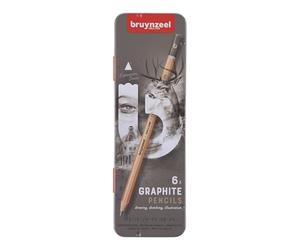 Bruynzeel Expression Lot de 6 crayons en graphite avec noyau solide de haute qualité et équilibre parfait de la dureté