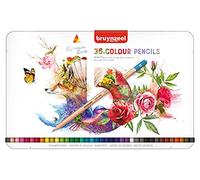 BRUYNZEEL Expression Set de 36 crayons de couleur dans une boîte en étain pour le dessin, les livres de coloriage pour adultes, le Bullet Journaling