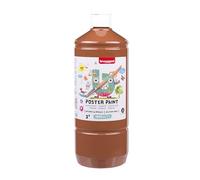 Bruynzeel Peinture pour affiche 1 litre marron clair, à base d'eau, lavable, idéale pour les enfants, 98 % d'ingrédients naturels, capuchon rabattable, possibilités créatives