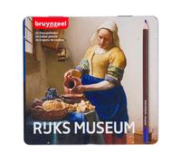 BRUYNZEEL & Rijksmuseum – Set 24 crayons de couleur professionnels – boîte en étain – Johannes Vermeer