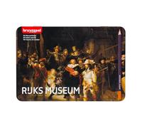 BRUYNZEEL & Rijksmuseum Set 50 crayons de couleur professionnels boîte en fer-blanc Rembrandt van Rijn
