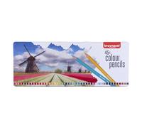 BRUYNZEEL Set de 45 crayons de couleur pour le dessin, les livres de coloriage pour adultes, le Bullet Journaling | Hollande
