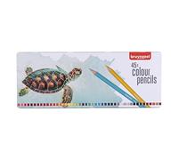 BRUYNZEEL Set de crayons de couleur de 45 couleurs en étain pour le dessin, les livres de coloriage pour adultes, le Bullet Journaling | Turtle