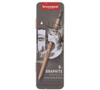 Bruynzeel Lot de Crayons Graphite, Multicolore, taille unique, Set de 6 Pièces