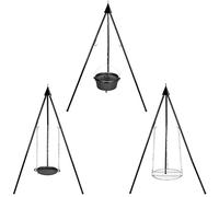 Bruzzzler Barbecue pivotant avec trépied - Grille réglable en hauteur par chaînette - Pour la maison et les déplacements - Facile à utiliser - Utilisable comme brasero