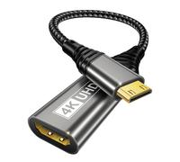 BRV Explorer Câble Mini HDMI vers HDMI 4K 60Hz, Adaptateur 18Gbps Compatible avec Carte Graphique, Raspberry Pi Zero W, HDTV, Tablette, Projecteur