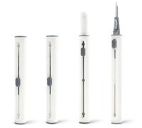 Brvlsoc Kit de nettoyage 4 pièces pour écouteurs AirPods Pro 1/2/3 - Stylo de nettoyage multifonction avec éponge floquée, brosse et pointe en métal pour écouteurs Bluetooth et étuis de chargement