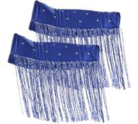 Brxmpn 1 Paire De Manchettes À Franges, Manchettes Latines À Pompons, Élégantes Manchettes Coudières, Brassards pour Spectacles De Scène Événements Sociaux.