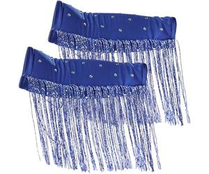 Brxmpn 1 Paire De Manchettes À Franges, Manchettes Latines À Pompons, Élégantes Manchettes Coudières, Brassards pour Spectacles De Scène Événements Sociaux.