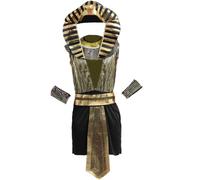 Brxmpn Costume De Pharaon, Déguisement Égyptien pour, Tenue De Pharaon pour Halloween, Ensemble Cosplay du Roi Toutankhamon De L'égypte Antique pour Fêtes Événements Costumés