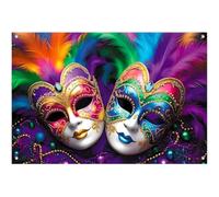 Brxmpn Décors De Fond pour Séance Photo De Carnaval, Bal Masqué, Accessoires Colorés pour Photomatons Fêtes d'anniversaire Dansantes