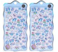 Brxmpn Lot De 2 Autocollants 3D en Relief, Animaux Mignons, Autocollants Micro-Relief, Décoratifs Amusants pour Adultes, Coques De Téléphone, Albums De Scrapbooking, Agendas.