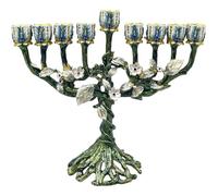 Brxmpn Mini Bougeoir Classique À 9 Branches pour Hanoukka Menorah, Chandelier Conique Traditionnel pour Menorah, Bougie De Style Gracieux pour Cérémonie De Hanoukka