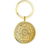 Brxmpn Porte-clés Sceau des Sept Archanges, Style Religieux, Porte-Bonheur, Décoration pour Clés De Voiture, À Dos Ou À Main