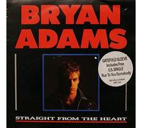 BRYAN ADAMS - STRAIGHT FROM THE HEART 7" (45) UK A&M 1983 PRO B/W ONE GOOD REASON (AM103)