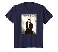 Bryan Ferry of Roxy Music par Simon Fowler T-Shirt, Enfant, Bleu Marine, 10 Ans