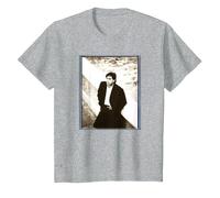 Bryan Ferry of Roxy Music par Simon Fowler T-Shirt, Enfant, Gris Chiné, 6 Ans