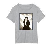 Bryan Ferry of Roxy Music par Simon Fowler T-Shirt, Femme Grandes Tailles, Gris Chiné, 5X