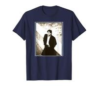 Bryan Ferry of Roxy Music par Simon Fowler T-Shirt, Homme, Bleu Marine, 6XL