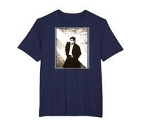 Bryan Ferry of Roxy Music par Simon Fowler T-Shirt, Homme Grandes Tailles, Bleu Marine, 2X Tall