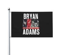 Bryan Rock Singer Adams Drapeau Double Face 3x5FT - Décoration Murale Intérieur Extérieur - Tapisserie Chambre Concert Musique - Accessoire Déco Jardin Balcon Fête Fans